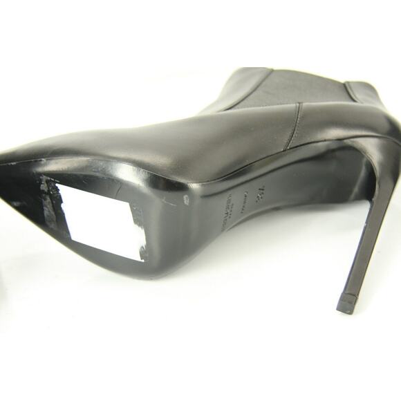 Saint Laurent Black Leather Paris Pointed Toe Ankle Boots Size 39.5 NIB YSL Yves - Picture 3 of 12